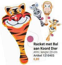 Racket met bal aan koord dier-Huismerk - Lobbes