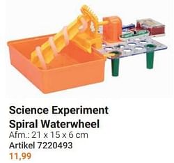 Science experiment spiral waterwheel