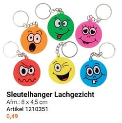 Sleutelhanger lachgezicht