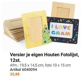 Promoties Versier je eigen houten fotolijst - Huismerk - Lobbes - Geldig van 11/09/2024 tot 05/12/2024 bij Lobbes