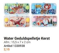 Water geduldspelletje kerst-Huismerk - Lobbes