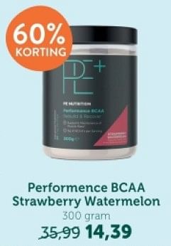 Promoties Performence bcaa strawberry watermelon - PE Nutrition - Geldig van 16/09/2024 tot 22/09/2024 bij Holland & Barret