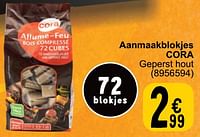 Aanmaakblokjes cora geperst hout-Huismerk - Cora