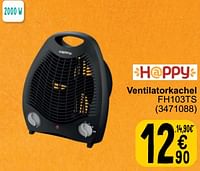 H@ppy ventilatorkachel fh103ts-H@ppy