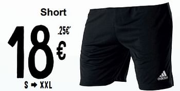 Promoties Short - Adidas - Geldig van 17/09/2024 tot 30/09/2024 bij Cora