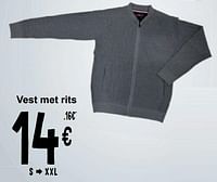 Vest met rits-Huismerk - Cora