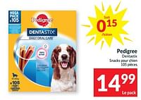 Promotions Pedigree dentastix snacks pour chien - Pedigree - Valide de 17/09/2024 à 22/09/2024 chez Intermarche