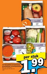 Ah verspakket tomatensoep, groentesoep of pompoensoep -Huismerk - Albert Heijn