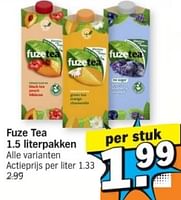 Promoties Fuze tea - FuzeTea - Geldig van 16/09/2024 tot 22/09/2024 bij Albert Heijn