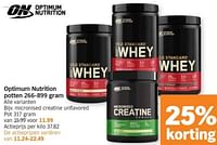 Micronised creatine unflavored-Optimum Nutrition