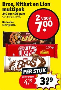 Bros, kitkat en lion multipak-Nestlé