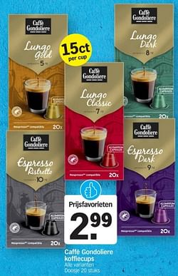 Caffè gondoliere koffiecups