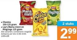 Cheetos lay`s mama mia’s! en ringlings