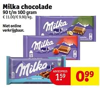 Promoties Milka chocolade - Milka - Geldig van 17/09/2024 tot 22/09/2024 bij Kruidvat