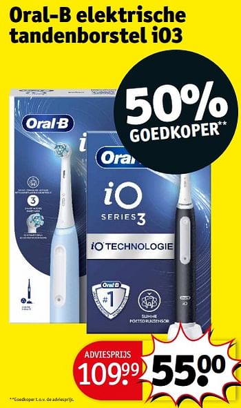 Promoties Oral-b elektrische tandenborstel io3 - Oral-B - Geldig van 17/09/2024 tot 22/09/2024 bij Kruidvat