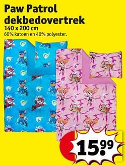 Paw patrol dekbedovertrek