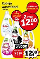 Promoties Robijn wasmiddel - Robijn - Geldig van 17/09/2024 tot 22/09/2024 bij Kruidvat