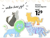 Diverse houten figuren-Huismerk - Wibra