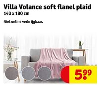 Promoties Villa volance soft flanel plaid - Villa Volance - Geldig van 17/09/2024 tot 22/09/2024 bij Kruidvat