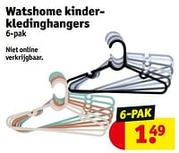 Promoties Watshome kinderkledinghangers - Watshome - Geldig van 17/09/2024 tot 22/09/2024 bij Kruidvat