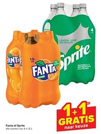 Fanta of sprite 1+1 gratis naar keuze-Huismerk - Carrefour Express