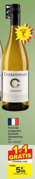 Languedoc curiosité chardonnay wit-Witte wijnen