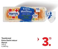 Promoties Toastbrood extra zacht natuur harrys - Harry's - Geldig van 18/09/2024 tot 24/09/2024 bij Carrefour Express