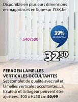 Promotions Feragen lamelles verticales occultantes - Produit Maison - Jysk - Valide de 09/09/2024 à 20/10/2024 chez Jysk