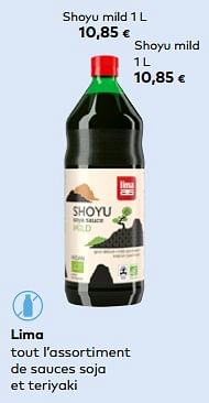 Promotions Lima shoyu mild - Lima - Valide de 11/09/2024 à 08/10/2024 chez Bioplanet