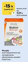 Promotions Physalis multivit actif 50+ - Physalis - Valide de 11/09/2024 à 08/10/2024 chez Bioplanet