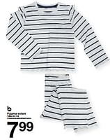 Promotions Pyjama enfant - Produit maison - Zeeman  - Valide de 14/09/2024 à 20/09/2024 chez Zeeman