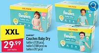 Promotions Couches baby dry - Pampers - Valide de 23/09/2024 à 29/09/2024 chez Aldi