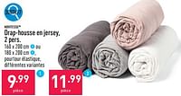 Promotions Drap-housse en jersey - novitesse - Valide de 23/09/2024 à 29/09/2024 chez Aldi