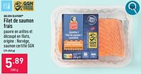 Promotions Filet de saumon frais - Golden Seafood - Valide de 23/09/2024 à 29/09/2024 chez Aldi