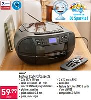 Promotions Maginon Lecteur cd-mp3-cassette - Maginon - Valide de 23/09/2024 à 29/09/2024 chez Aldi