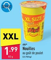 Promotions Nouilles au goût de poulet - Aiki - Valide de 23/09/2024 à 29/09/2024 chez Aldi