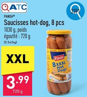 Promotions Saucisses hot-dog - Panda - Valide de 23/09/2024 à 29/09/2024 chez Aldi