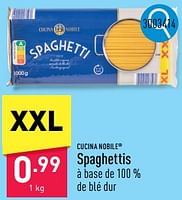 Promotions Spaghettis - Cucina Nobile - Valide de 23/09/2024 à 29/09/2024 chez Aldi