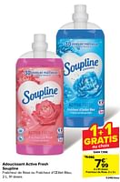 Promotions Adoucissant active fresh fraîcheur de rose - Soupline - Valide de 18/09/2024 à 30/09/2024 chez Carrefour