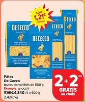 Promotions Pâtes gnocchi - De Cecco - Valide de 18/09/2024 à 24/09/2024 chez Carrefour