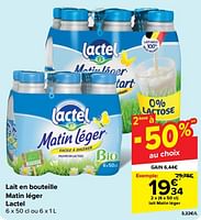 Promotions Lait matin léger - Lactel - Valide de 18/09/2024 à 24/09/2024 chez Carrefour