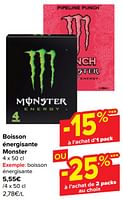 Promotions Boisson énergisante monster - Monster - Valide de 18/09/2024 à 24/09/2024 chez Carrefour