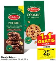 Promotions Cookies triple chocolat - Delacre - Valide de 18/09/2024 à 24/09/2024 chez Carrefour