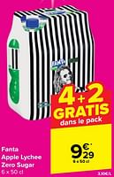 Promotions Fanta apple lychee zero sugar - Fanta - Valide de 18/09/2024 à 24/09/2024 chez Carrefour