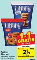 Promotions Pretzels tomates et herbes - Elephant - Valide de 18/09/2024 à 24/09/2024 chez Carrefour