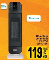 Promotions Delonghi chauffage céramique hfx65v2 - Delonghi - Valide de 17/09/2024 à 30/09/2024 chez Cora