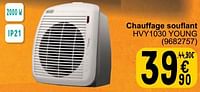 Promotions Delonghi chauffage souflant hvy1030 young - Delonghi - Valide de 17/09/2024 à 30/09/2024 chez Cora