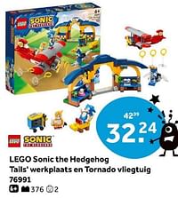 Lego sonic the hedgehog tails` werkplaats en tornado vliegtuig 76991-Lego