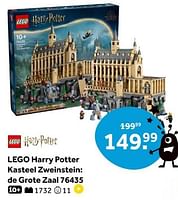 Promoties Lego harry potter kasteel zweinstein de grote zaal 76435 - Lego - Geldig van 16/09/2024 tot 29/09/2024 bij Intertoys