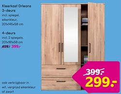 Kleerkast orleans 3-deurs